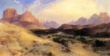  Moran Pintura - Paisaje del sur de Utah del valle de Zion Thomas Moran